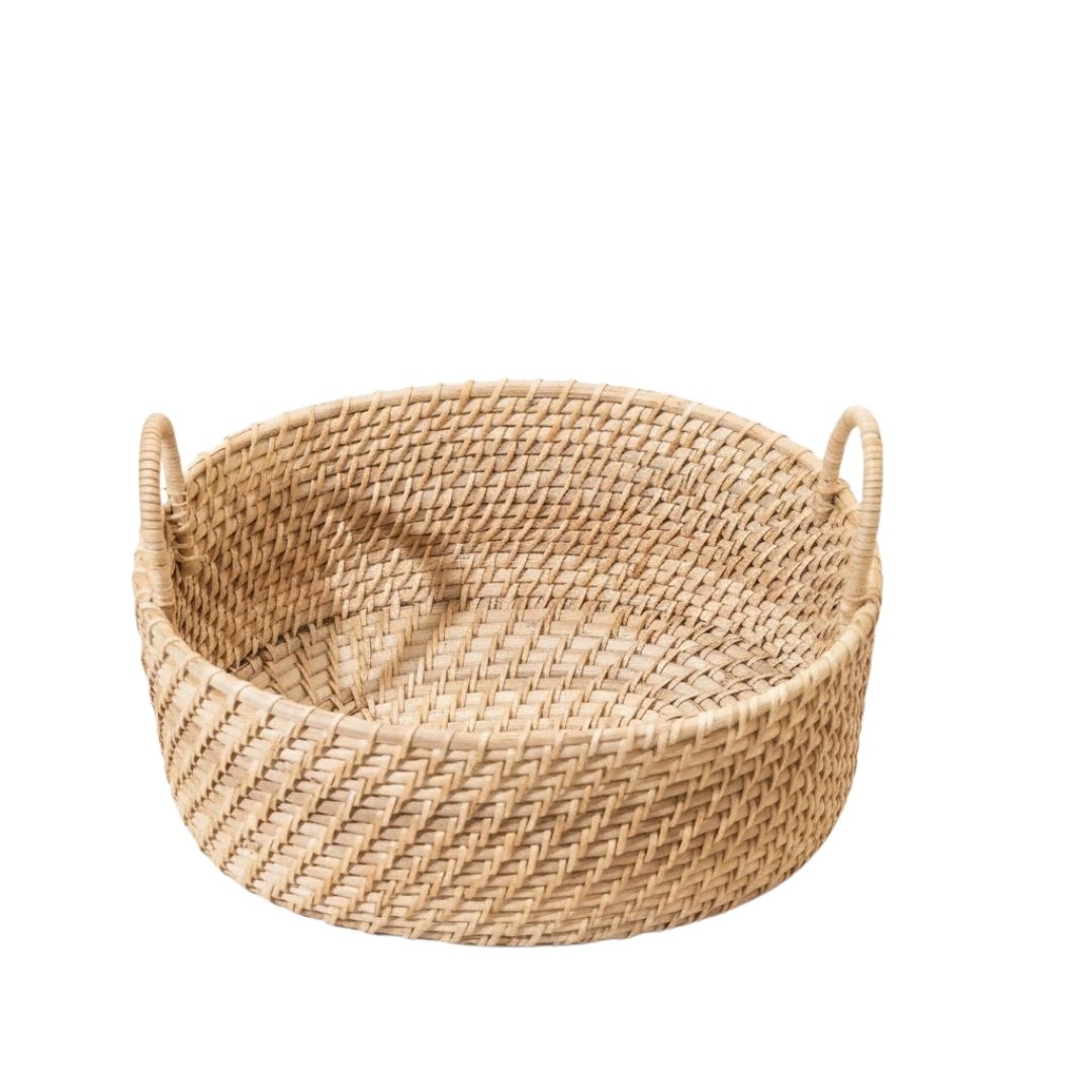 Rustic Rattan Basket